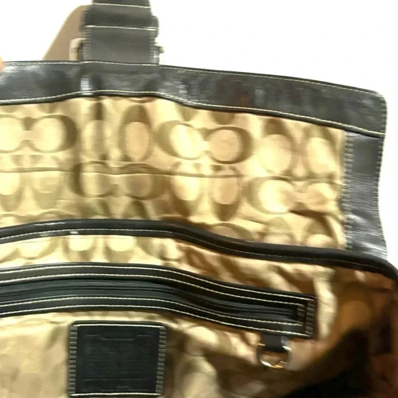 Coach vintage black leather shoulder handbag - Picture 7 of 12